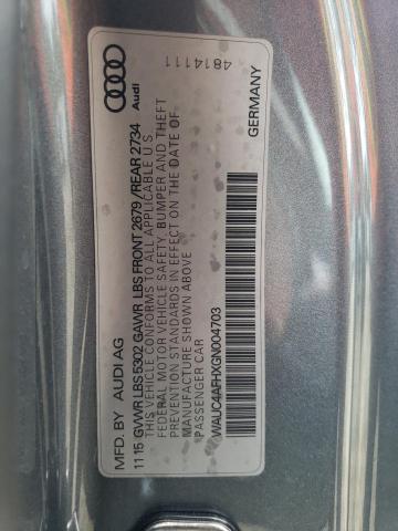 WAUC4AFHXGN004703 - 2016 AUDI S5 PREMIUM PLUS 黑色 照片 12