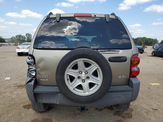 1J8GL48K54W265589 - 2004 JEEP LIBERTY SPORT TAN photo 6