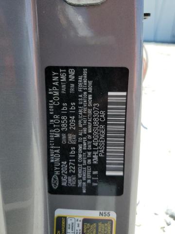 KMHLL4DG9SU883073 - 2025 HYUNDAI ELANTRA SE ვერცხლისფერი ფოტო 13