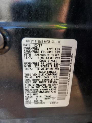 JN8AT2MV5JW317739 - 2018 NISSAN ROGUE S BLACK photo 13