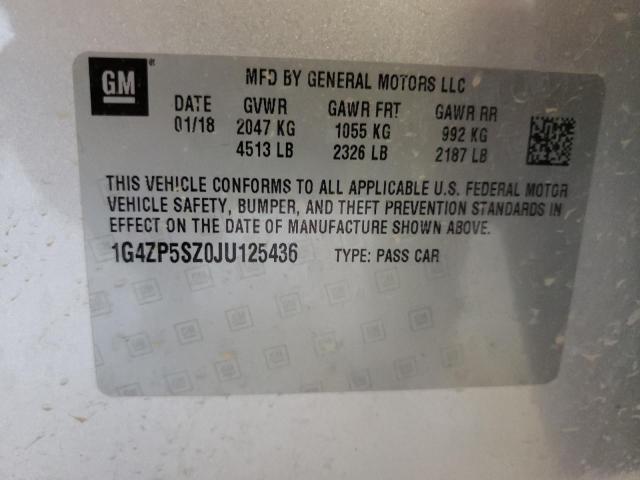 1G4ZP5SZ0JU125436 - 2018 BUICK LACROSSE ESSENCE SILVER photo 13