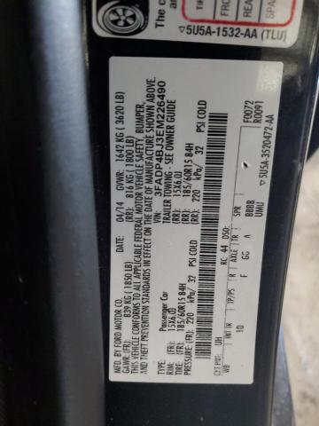 3FADP4BJ3EM226490 - 2014 FORD FIESTA SE შავი ფოტო 12