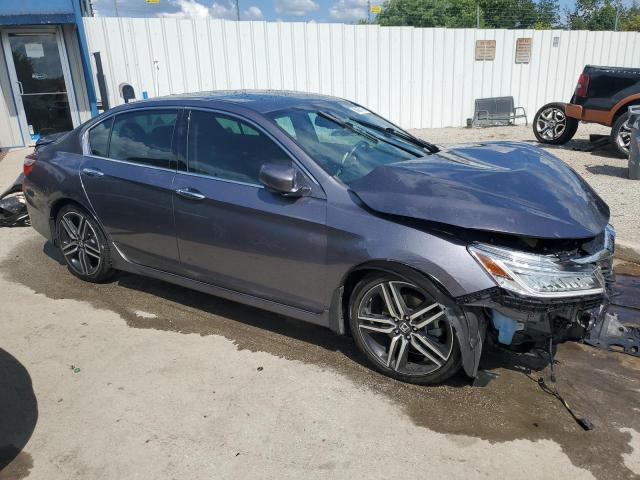 1HGCR3F95GA020034 - 2016 HONDA ACCORD TOURING GRAY photo 4