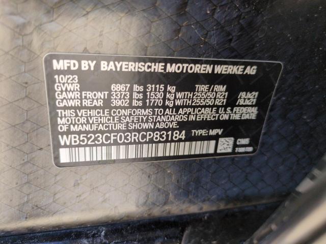 WB523CF03RCP83184 - 2024 BMW IX XDRIVE50 BLUE photo 13