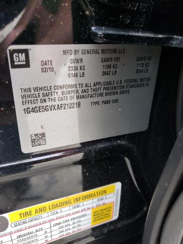 1G4GE5GVXAF212218 - 2010 BUICK LACROSSE CXS BLACK photo 12