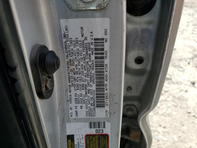 5TEJU62N98Z571132 - 2008 TOYOTA TACOMA DOUBLE CAB PRERUNNER SILVER photo 12