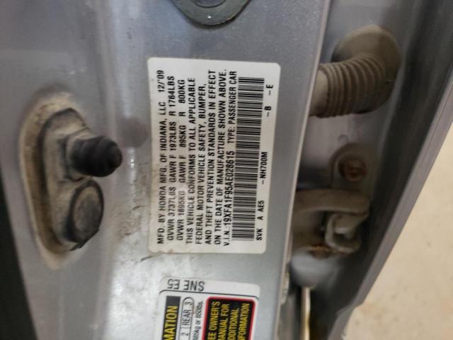 19XFA1F95AE028615 - 2010 HONDA CIVIC EXL 银色 照片 12