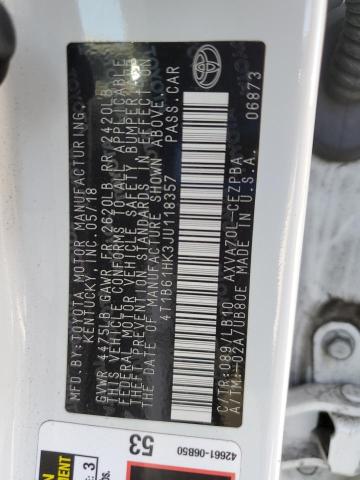 4T1B61HK3JU118357 - 2018 TOYOTA CAMRY XSE Weiß Foto 12
