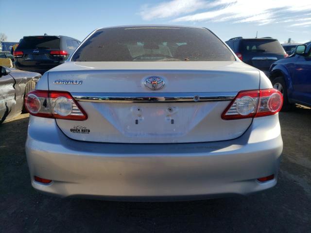 5YFBU4EE0DP138240 - 2013 TOYOTA COROLLA BASE SILVER photo 6