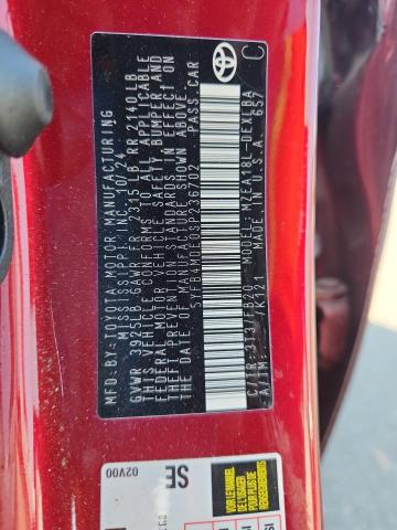 5YFB4MDE0SP236702 - 2025 TOYOTA COROLLA LE წითელი ფოტო 13