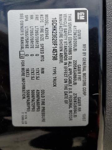 1GCHK23628F145798 - 2008 CHEVROLET SILVERADO K2500 HEAVY DUTY BLACK photo 12