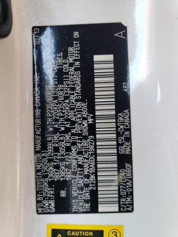 2T2BK1BA6DC198279 - 2013 LEXUS RX 350 BASE WHITE photo 13
