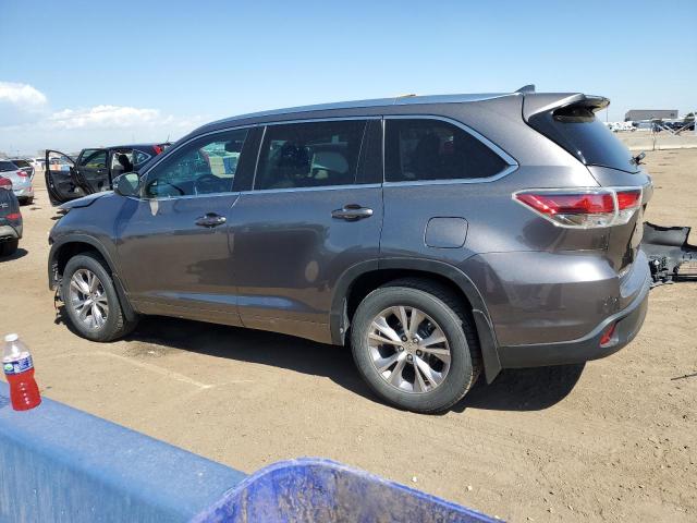 5TDJKRFH7FS160544 - 2015 TOYOTA HIGHLANDER XLE Մոխրագույն լուսանկար 2