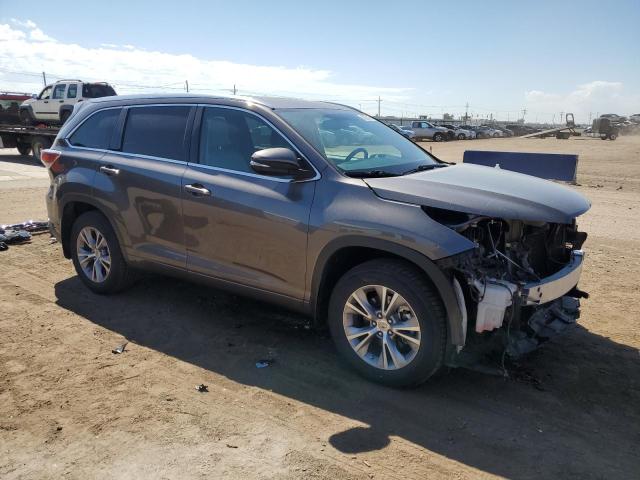 5TDJKRFH7FS160544 - 2015 TOYOTA HIGHLANDER XLE Մոխրագույն լուսանկար 4