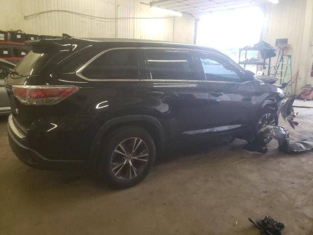 5TDJKRFH4GS259243 - 2016 TOYOTA HIGHLANDER XLE BLACK photo 3
