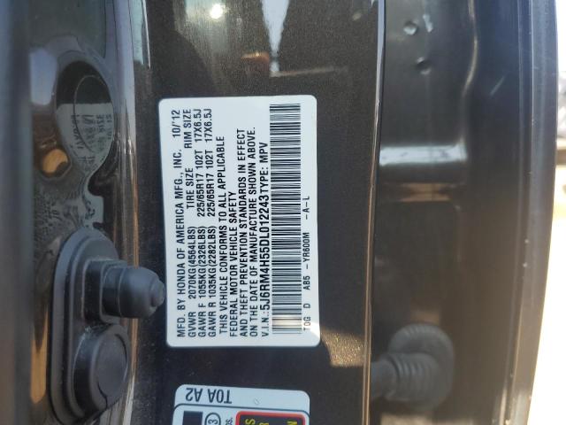 5J6RM4H55DL012243 - 2013 HONDA CR-V EX BLACK photo 12