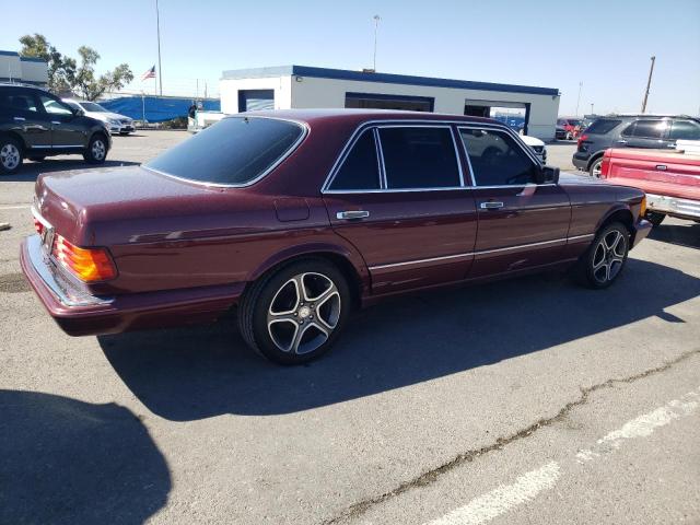 WDBCA35E2LA527955 - 1990 MERCEDES-BENZ 420 SEL MAROON photo 3