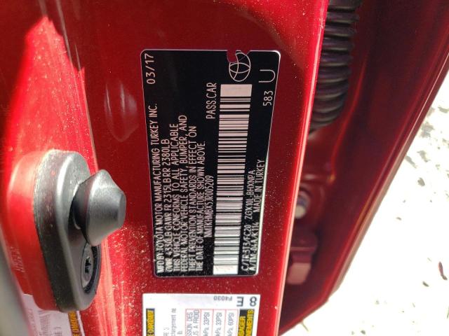 NMTKHMBX5JR005209 - 2018 TOYOTA C-HR XLE RED photo 13