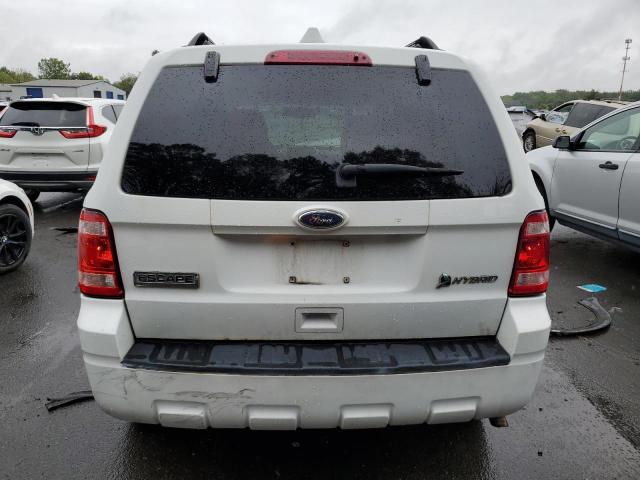 1FMCU5K3XAKA00837 - 2010 FORD ESCAPE HYBRID WHITE photo 6