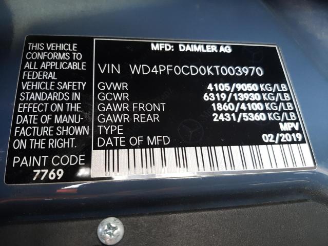 WD4PF0CD0KT003970 - 2019 MERCEDES-BENZ SPRINTER 2500/3500 BLUE photo 14