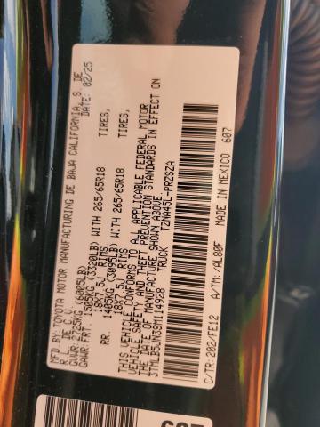 3TMLB5JN3SM114928 - 2025 TOYOTA TACOMA DOUBLE CAB BLACK photo 13