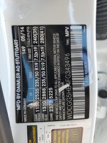 WDCGG5HB4FG343496 - 2015 MERCEDES-BENZ GLK 350 WHITE photo 13