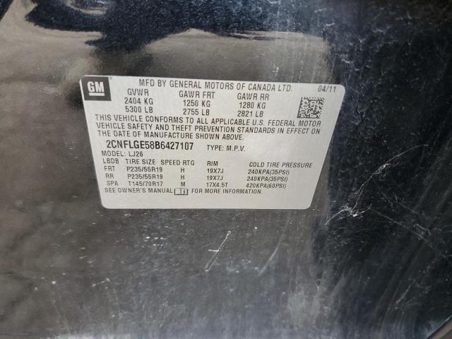 2CNFLGE58B6427107 - 2011 CHEVROLET EQUINOX LTZ BLACK photo 13