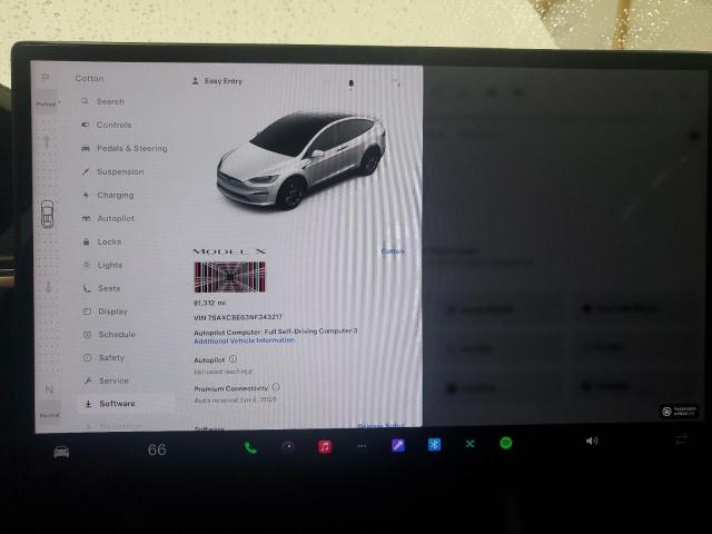 7SAXCBE63NF343217 - 2022 TESLA MODEL X 白色 照片 9