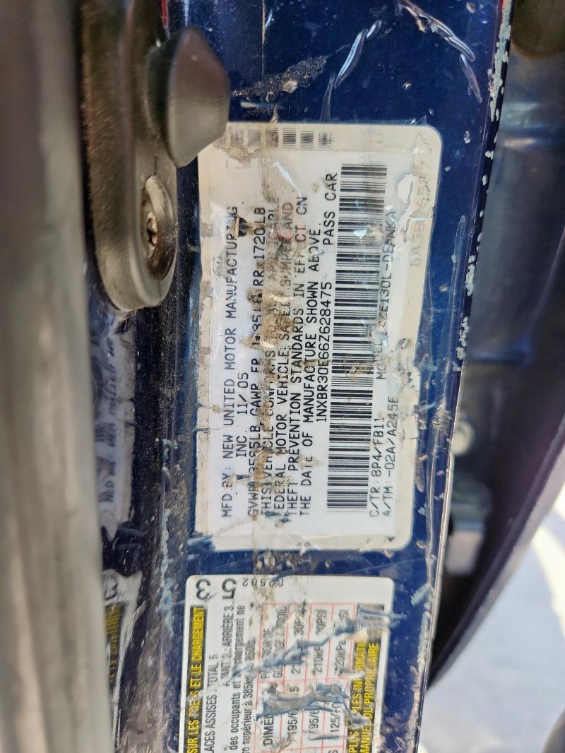 1NXBR30E66Z628475 - 2006 TOYOTA COROLLA CE 蓝色 照片 12