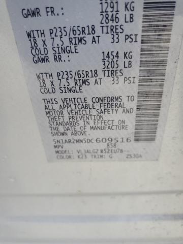 5N1AR2MN5DC609516 - 2013 NISSAN PATHFINDER S SILVER photo 12