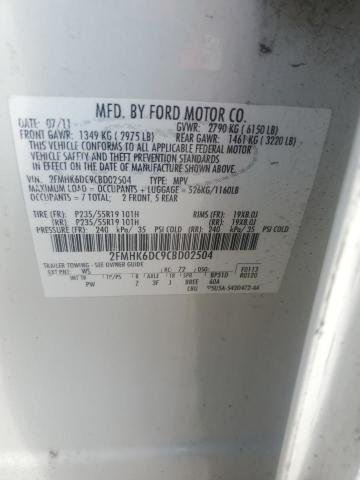 2FMHK6DC9CBD02504 - 2012 FORD FLEX LIMITED თეთრი ფოტო 13