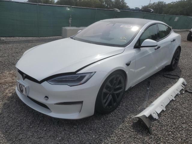 5YJSA1E52MF452636 - 2021 TESLA MODEL S Սպիտակ լուսանկար 1