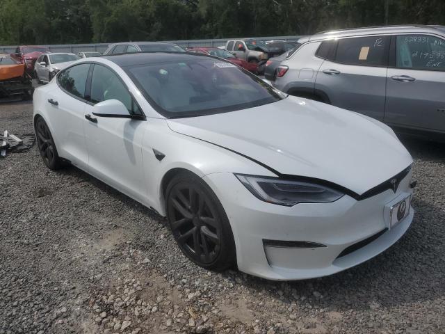 5YJSA1E52MF452636 - 2021 TESLA MODEL S Սպիտակ լուսանկար 4