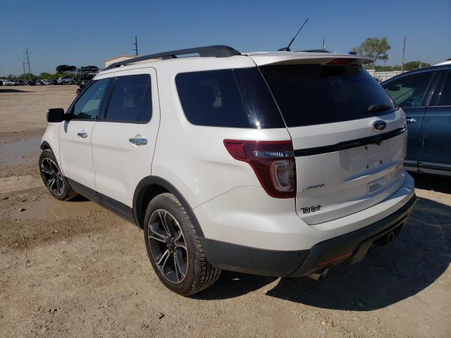 1FM5K8GT6EGB40823 - 2014 FORD EXPLORER SPORT WHITE photo 2