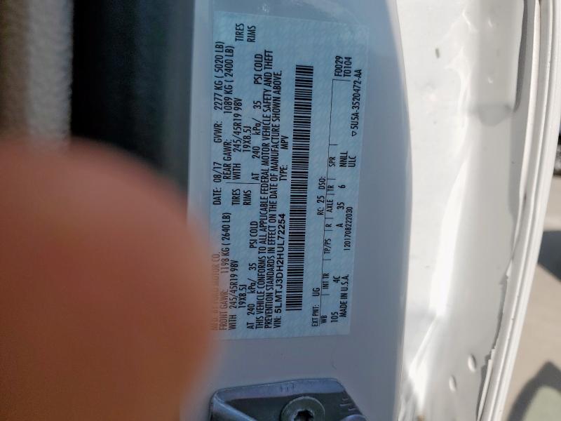 5LMTJ3DH2HUL72254 - 2017 LINCOLN MKC RESERVE WHITE photo 13