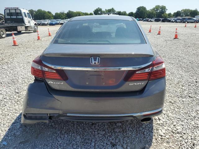 1HGCR2F58GA204245 - 2016 HONDA ACCORD SPORT ნაცრისფერი ფოტო 6