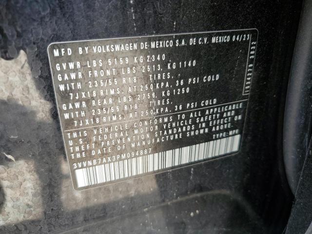 3VVNB7AX3PM094887 - 2023 VOLKSWAGEN TIGUAN SE BLACK photo 14