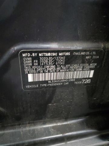 ML32AUHJ4RH012969 - 2024 MITSUBISHI MIRAGE ES GRAY photo 13