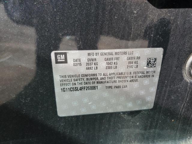 1G11C5SL4FF260061 - 2015 CHEVROLET MALIBU 1LT 灰色 照片 12