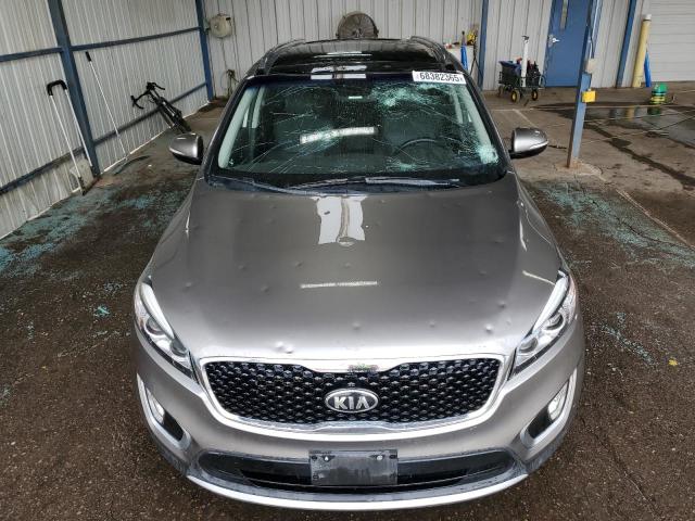 5XYPHDA50GG124170 - 2016 KIA SORENTO EX GRAY photo 5