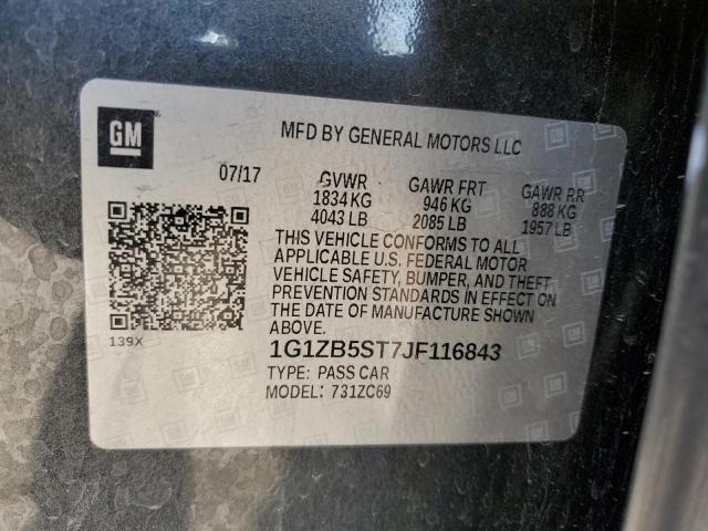 1G1ZB5ST7JF116843 - 2018 CHEVROLET MALIBU LS BLACK photo 12