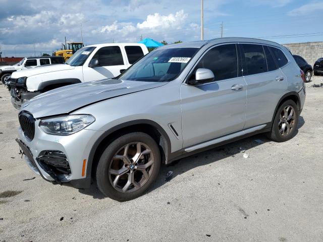 5UXTY3C00M9H30030 - 2021 BMW X3 SDRIVE30I GRAY photo 1