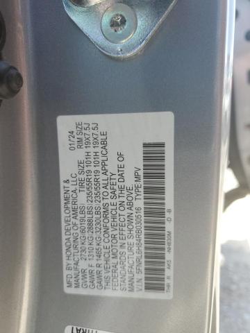 5FNRL6H84RB030516 - 2024 HONDA ODYSSEY TOURING SILVER photo 13