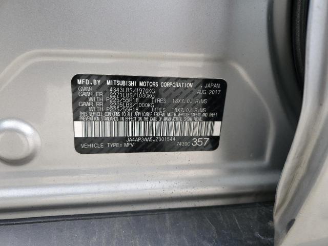 JA4AP3AW5JZ001544 - 2018 MITSUBISHI OUTLANDER ES ვერცხლისფერი ფოტო 14