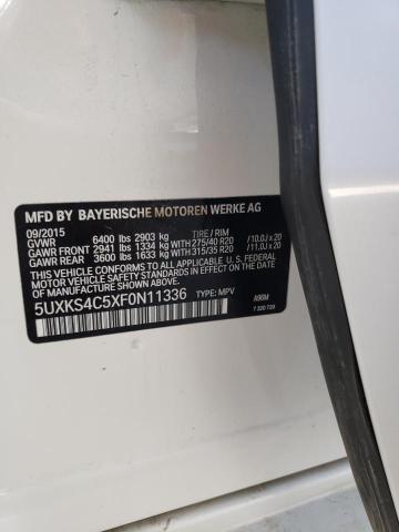 5UXKS4C5XF0N11336 - 2015 BMW X5 XDRIVE35D 白色 照片 13