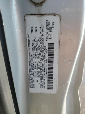 5TEWN72NX2Z113289 - 2002 TOYOTA TACOMA XTRACAB Gümüş foto 12