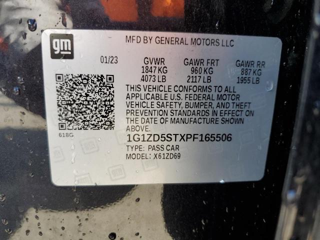 1G1ZD5STXPF165506 - 2023 CHEVROLET MALIBU LT ნაცრისფერი ფოტო 13