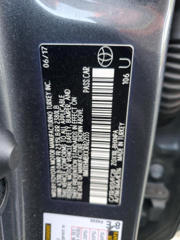 NMTKHMBXXJR022555 - 2018 TOYOTA C-HR XLE Сірий фото 14