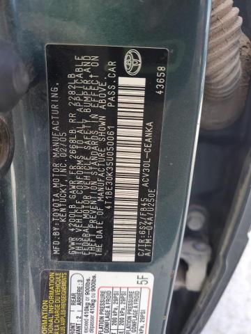 4T1BE30K35U050061 - 2005 TOYOTA CAMRY LE GRAY photo 12