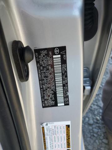 JTDBU4EE3AJ055188 - 2010 TOYOTA COROLLA BASE SILVER photo 12